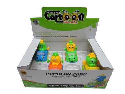 FRICTION CARTOON CAR 8PCS DISPLAY BOX - HP1033631