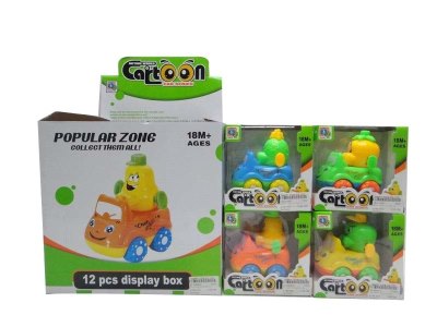 FRICTION CARTOON CAR 12PCS DISPLAY BOX - HP1033632