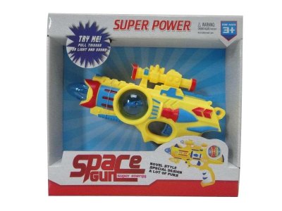 B/O GUN W/LIGHT & SPIN YELLOW/GREEN - HP1034039