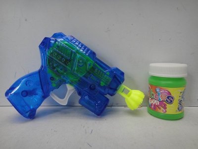 FRICTION TRANSPARENT BUBBLE GUN  GREEN/BLUE - HP1034181