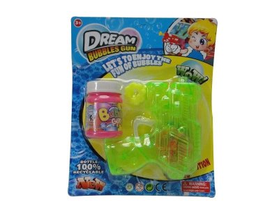 FRICTION TRANSPARENT BUBBLE GUN  GREEN/BLUE - HP1034183