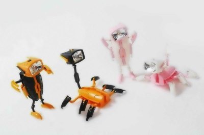 DEFORMATION FLASHLIGHT W/LED LIGHT INCLUDED BUTTON CELL ORANGE/PINK/WHITE/BLACK - HP1034360