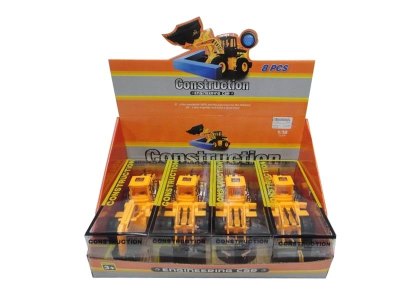 FRICTION CONSTRUCTION CAR  W/LIGHT & MUSIC 4ASST 8PCS DISPLAY BOX - HP1034613