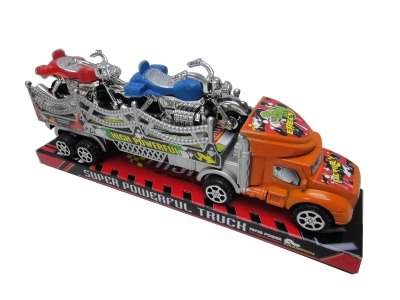 FRICTION CAR W/2 MOTORCYCLE 3COLOR - HP1034774