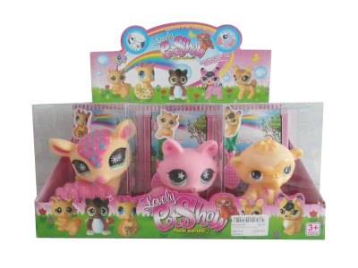 VINYL ANIMAL W/ACCESSORIES 6ASST 6PCS DISPLAY BOX - HP1035253