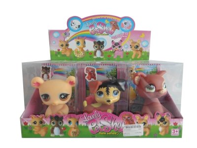 VINYL ANIMAL W/ACCESSORIES 6ASST 6PCS DISPLAY BOX - HP1035254