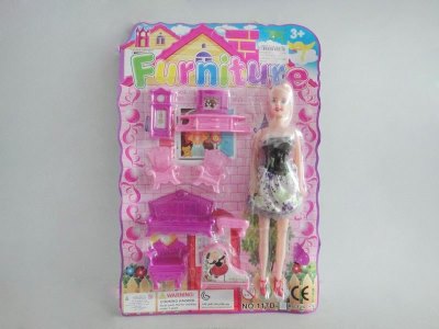 FURNITURE SET & DOLL 2ASST - HP1036112