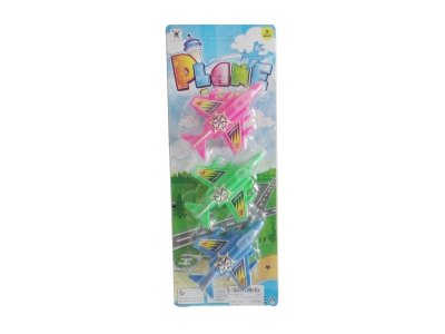PULL BACK PLANE 3PCS RED/BLUE/GREEN/WHITE - HP1036179
