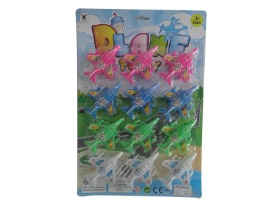 PULL BACK PLANE 12PCS RED/BLUE/GREEN/WHITE - HP1036180