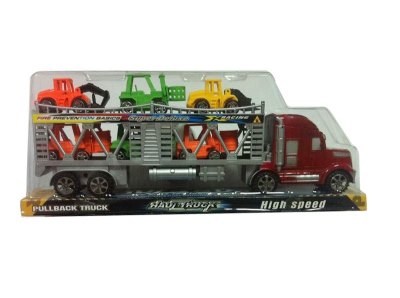 FRICTION TRUCK W/6 CONSTRUCTION CAR - HP1036402