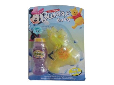 FRICTION TRANSPARENT BUBBLE GUN W/LIGHT - HP1036599