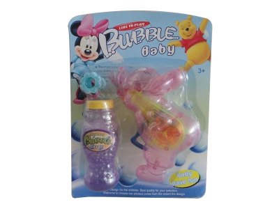 FRICTION TRANSPARENT BUBBLE GUN W/LIGHT - HP1036601