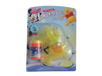 FRICTION TRANSPARENT BUBBLE GUN W/LIGHT - HP1036604