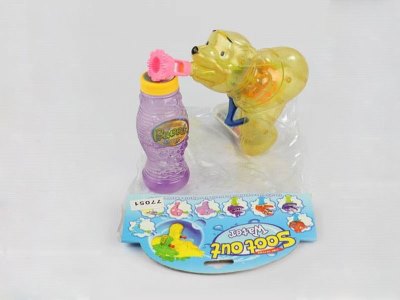 FRICTION TRANSPARENT BUBBLE GUN W/LIGHT - HP1036607