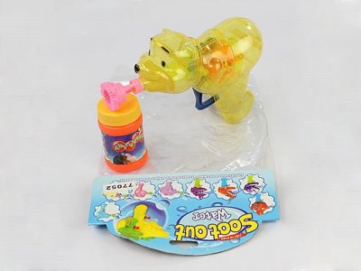 FRICTION TRANSPARENT BUBBLE GUN W/LIGHT - HP1036608