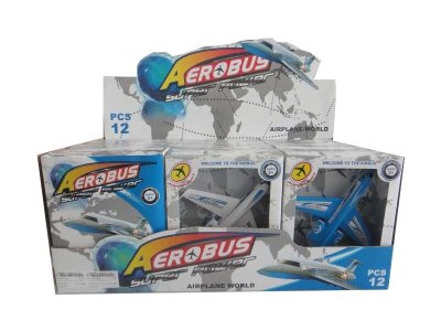 PULL BACK AIRPLANE 2COLOR 12PCS DISPLAY BOX - HP1037229