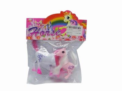 HORSE 2PCS PINK/WHITE/PURPLE - HP1037654