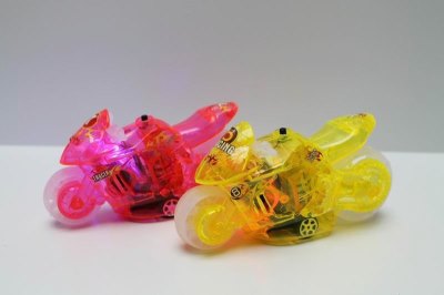 PULL BACK (TRANSPARENT) MOTOR W/LIGHT & MUSIC RED/BLUE/YELLOW - HP1037812