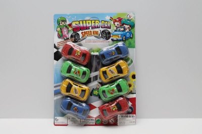 8PCS PULL BACK CAR （NATURAL COLOR） - HP1037873