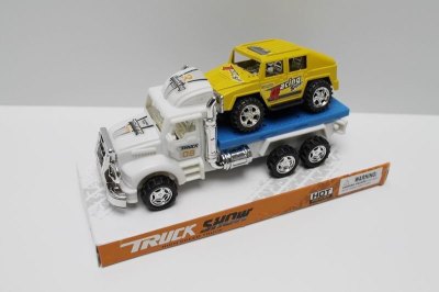 FRICTION TRAILER W/FREE WAY CAR RED/WHITE/BLUE - HP1037965
