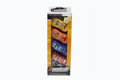 4PCS PULL BACK RACING CAR RED/YELLOW/BLUE/ORANGE - HP1037984