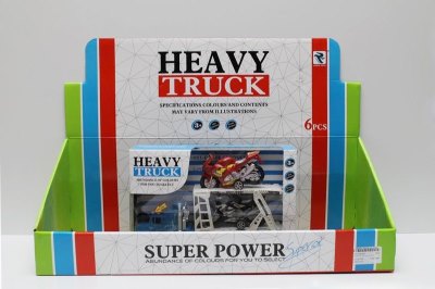 FRICTION TRUCK W/LIGHT MUSIC 3COLOR 6PCS - HP1038788