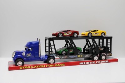 FRICTION TRUCK W/4 FREE WAY CAR RED/BLUE - HP1039026