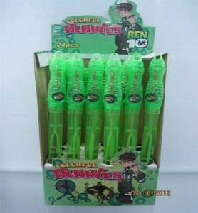 B/O BEN10 BUBBLE ROD W/FLASHY & MUSIC 24PCS DISPLAY BOX - HP1040200