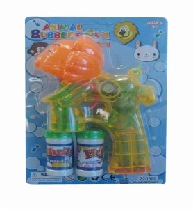 B/O CARTOON LION BUBBLE GUN W/LIGHT & MUSIC(TRANSPARENT) - HP1040226