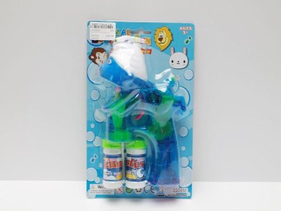 B/O SMURFS BUBBLE GUN W/LIGHT & MUSIC(TRANSPARENT) - HP1040227