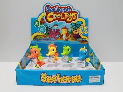 WIND UP SEA HORSE YELLOW/BLUE/ORANGE/GREEN 12PCS DISPLAY BOX - HP1040343