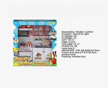 ANGRY BIRD KITCHEN SET W/LIGHT & SOUND - HP1040417