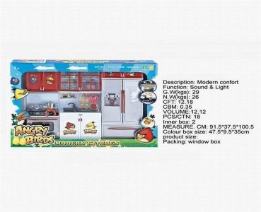 3 IN 1 ANGRY BIRD KITCHEN SET W/LIGHT & SOUND - HP1040418