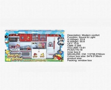 4 IN 1 ANGRY BIRD KITCHEN SET W/LIGHT & SOUND - HP1040419