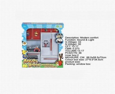 ANGRY BIRD KITCHEN SET W/LIGHT & SOUND - HP1040420