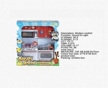 ANGRY BIRD KITCHEN SET W/LIGHT & SOUND - HP1040421