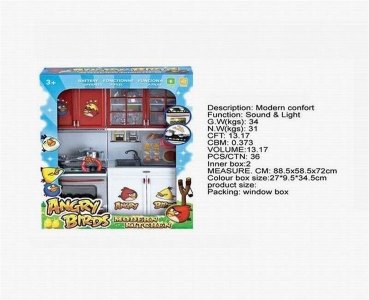ANGRY BIRD KITCHEN SET W/LIGHT & SOUND - HP1040422