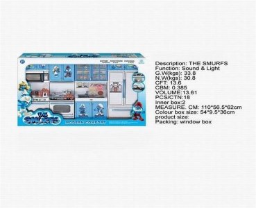 4 IN 1 THE SMURFS FASHION KITCHEN SET W/LIGHT & SOUND - HP1040428