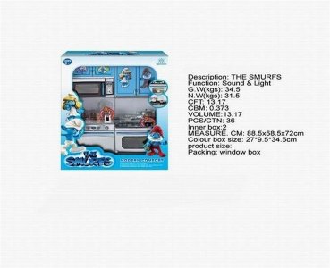 THE SMURFS FASHION KITCHEN SET W/LIGHT & SOUND - HP1040430