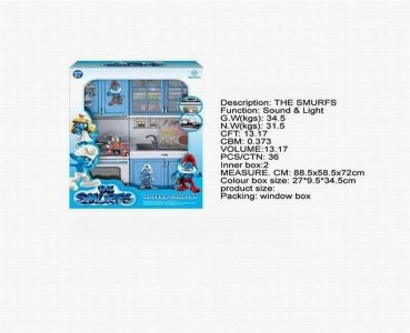 THE SMURFS FASHION KITCHEN SET W/LIGHT & SOUND - HP1040431