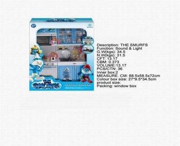 THE SMURFS FASHION KITCHEN SET W/LIGHT & SOUND - HP1040433
