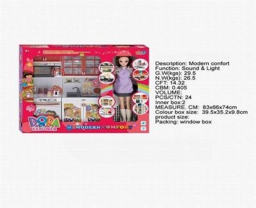 DORA KITCHEN SET W/LIGHT & SOUND  - HP1040441