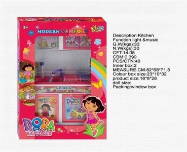 DORA KITCHEN SET W/LIGHT & SOUND  - HP1040449