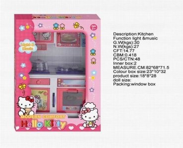 HELLO KITTY KITCHEN SET W/LIGHT & SOUND  - HP1040462