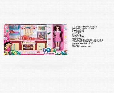 DORA KITCHEN SET W/DOLL - HP1040468