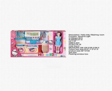 HELLO KITTY FASHION WASHING MACHINE W/DOLL - HP1040475