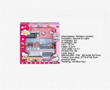 HELLO KITTY KITCHEN SET W/LIGHT & MUSIC - HP1040480