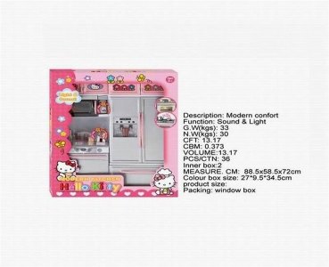 HELLO KITTY KITCHEN SET W/LIGHT & MUSIC - HP1040482