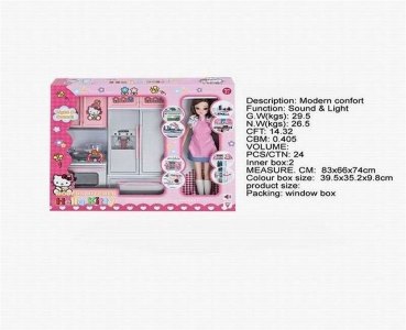 HELLO KITTY KITCHEN SET W/DOLL - HP1040486