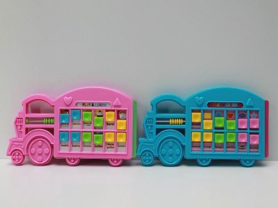 TRAIN LEARNING MACHINE W/4CARDS PINK/BLUE - HP1040558